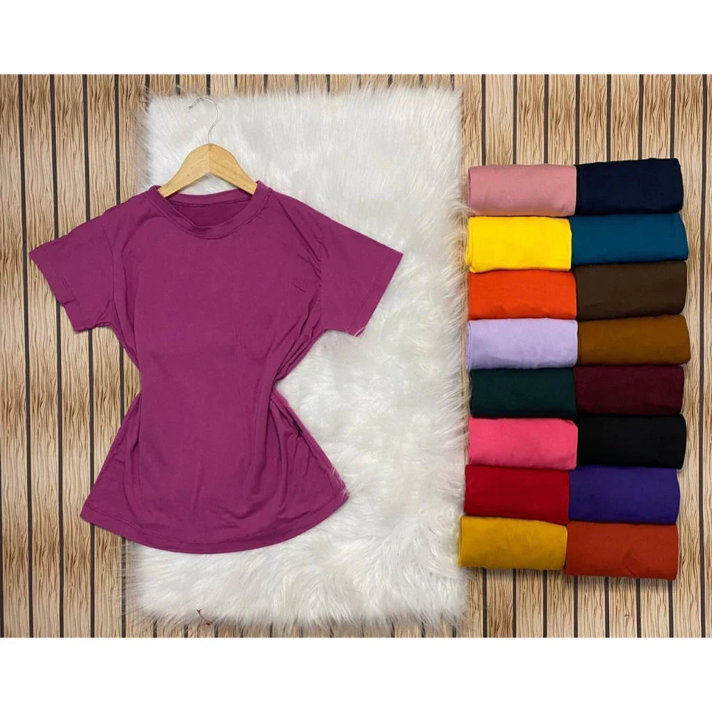 Kit 10 T-shirts Lisas Em Malha Suede