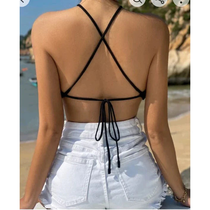 tricot modal faixa pico amarra com forrada