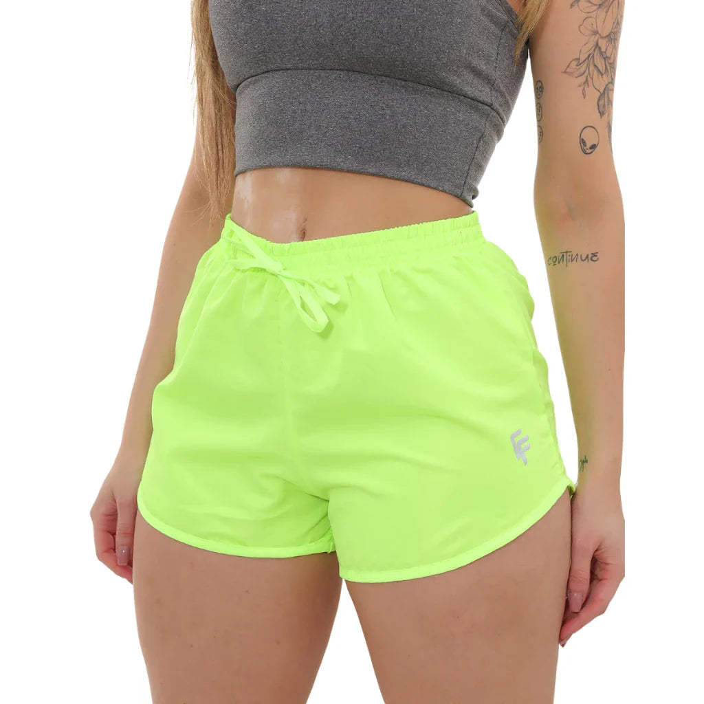 Shorts Academia Feminino Fitness P ao G4 Tactel Molinho Treino Caminhada