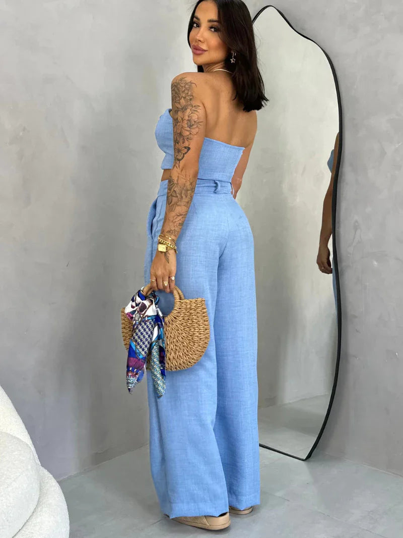 Conjunto Top e Calça em Linhão Candy Colors