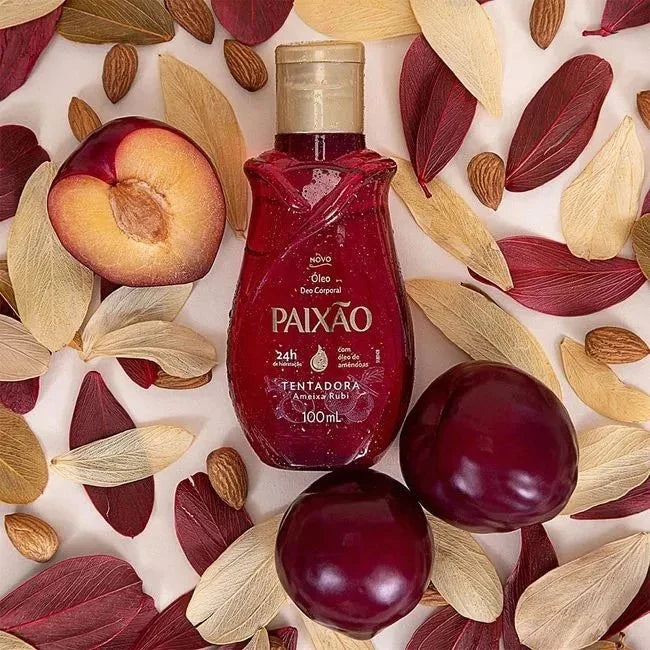 Óleo Corporal de Amêndoas Paixão Tentadora Ameixa Rubi 100ml