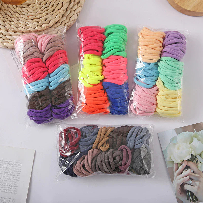 50pcs Faixas De Cabelo De Borracha Esticada De Alta Elasticidade