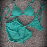 biquíni com shortinho canelado