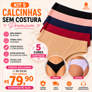 Kit 5 Calcinhas Sem Costura Premium