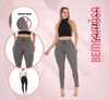 Calça Skinny Com Cinto Malha Crepe Cintura Alta do P ao G3
