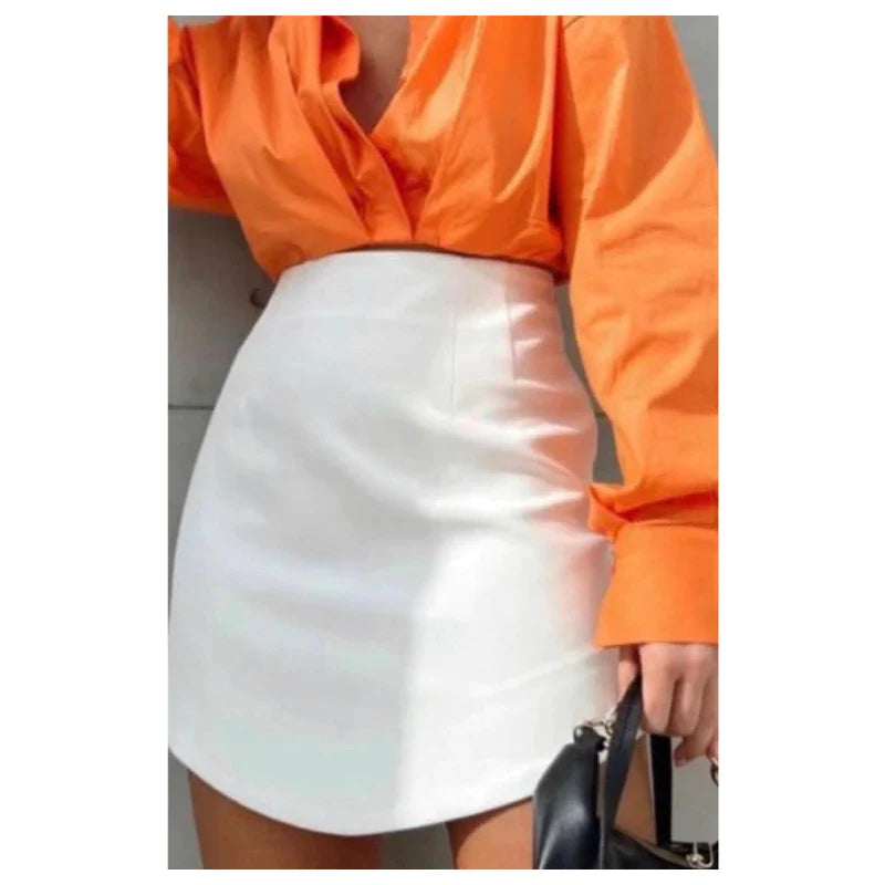 Saia Curta Alfaiataria Mini saia Moda Verao 2025 Blogueira
