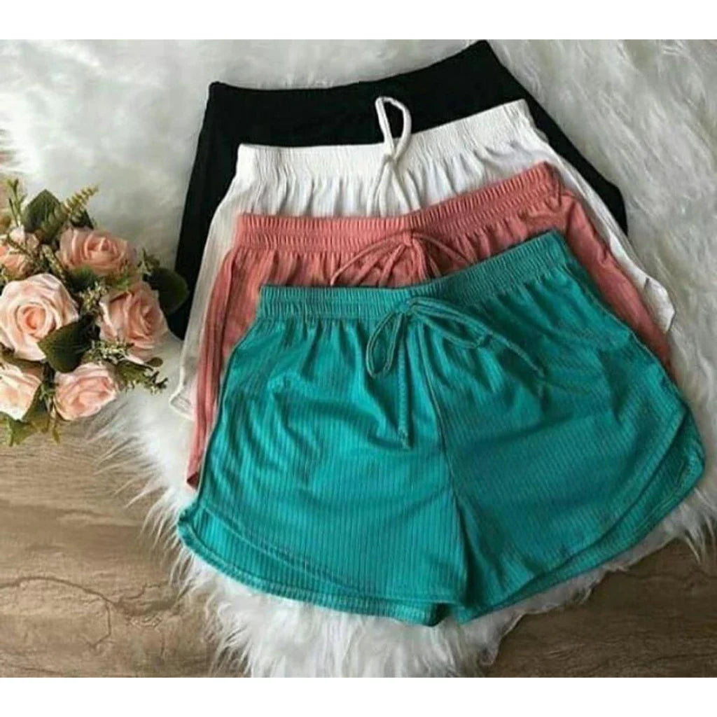 Kit 3 Short Academia Feminino Atacado Soltinho