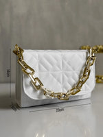 Bolsa Feminina Luxo Alça Corrente de Mão e Transversal