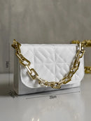 Bolsa Feminina Luxo Alça Corrente de Mão e Transversal