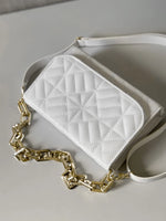 Bolsa Feminina Luxo Alça Corrente de Mão e Transversal