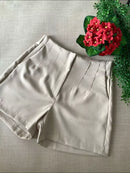 Short Alfaiataria Feminino Com Zíper Na Lateral