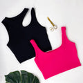 Kit 2 Cropped Feminino Top Alcinha Suplex Moda Gringa Verão Várias Cores