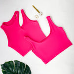 Kit 2 Cropped Feminino Top Alcinha Suplex Moda Gringa Verão Várias Cores