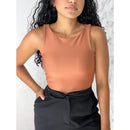 Kit 3 Cropped Feminino Top Regata Liso Básico Suplex Forro Duplo
