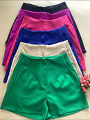 Short Alfaiataria Feminino Com Zíper Na Lateral