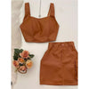 Conjunto feminino cropped + saia cargo