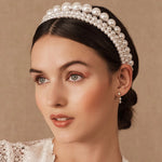 5 Tiaras Delicada Pérola Pedraria Arco Cabelo Feminina Luxo