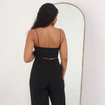 Kit 3 Cropped Feminino Top Faixa Alças Elásticos Finas Forro Duplo Suplex
