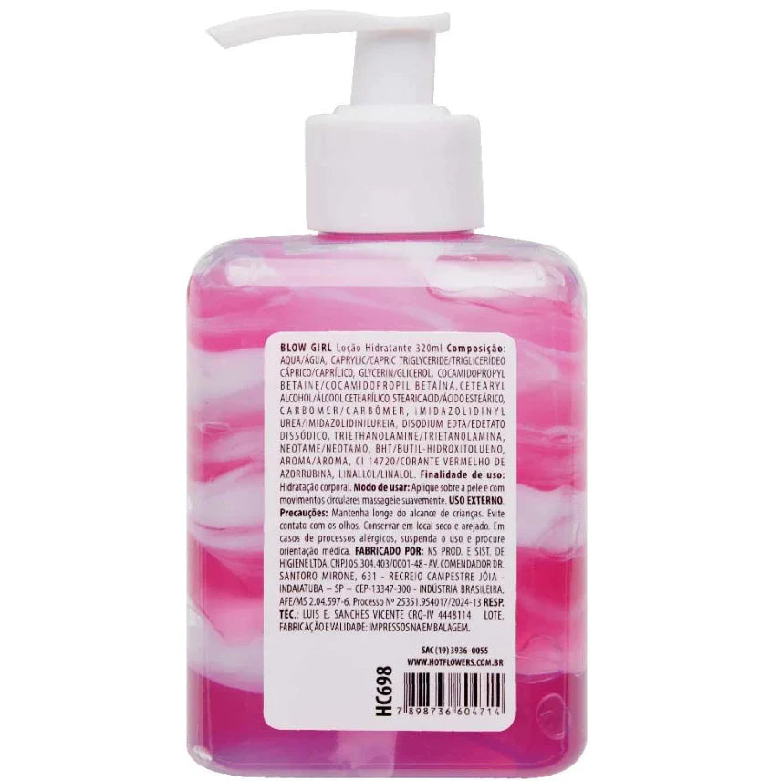 Blow Girl Gel Creme Aromatizante Beijável Para Saúde e Cuidado Vaginal Feminina 320ml Hot Flowers
