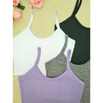 KIT4 TOP FEMININO De Alcinha Canelado- Várias Cores