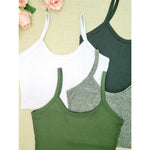 KIT4 TOP FEMININO De Alcinha Canelado- Várias Cores