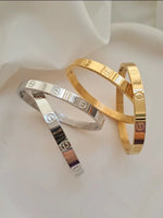 Bracelete Aço inoxidável Dourado ou prata Pulseira Feminina Acessórios Femininos