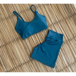conjunto fitness de short academia empina bumbum zero transparência tecido premium