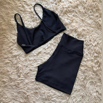 conjunto short fitness de academia zero transparência SEM empina bumbum