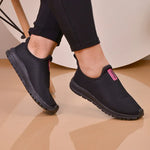 Tênis Meia Feminino Calce Fácil Botinha Ortopédico Esportivo Sneaker Slip On Casual confortável Academia
