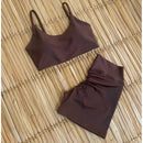 conjunto fitness de short academia empina bumbum zero transparência tecido premium