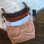 Cropped Top Feminino Alça Meia Taça Gringa Moda Blogueira Tecido Anarruga Premium Envio em 24 Horas