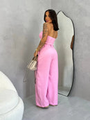 Conjunto Top e Calça em Linhão Candy Colors