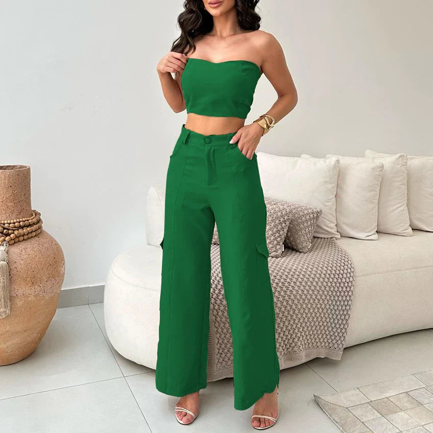 Conjunto Alfaiataria Calça Cargo e Top