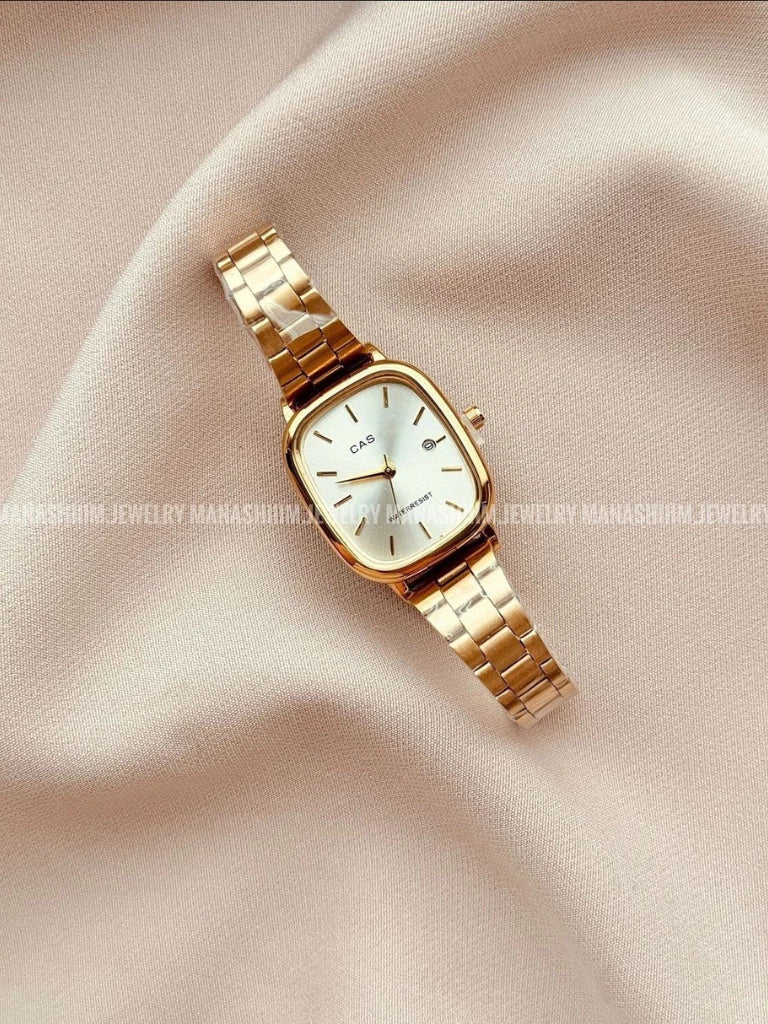 Kit Conjunto Relógio Feminino Dourado com Bracelete Pulseira Brincos e Colar Acessórios Moda relogio