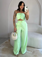 Conjunto Top e Calça em Linhão Candy Colors