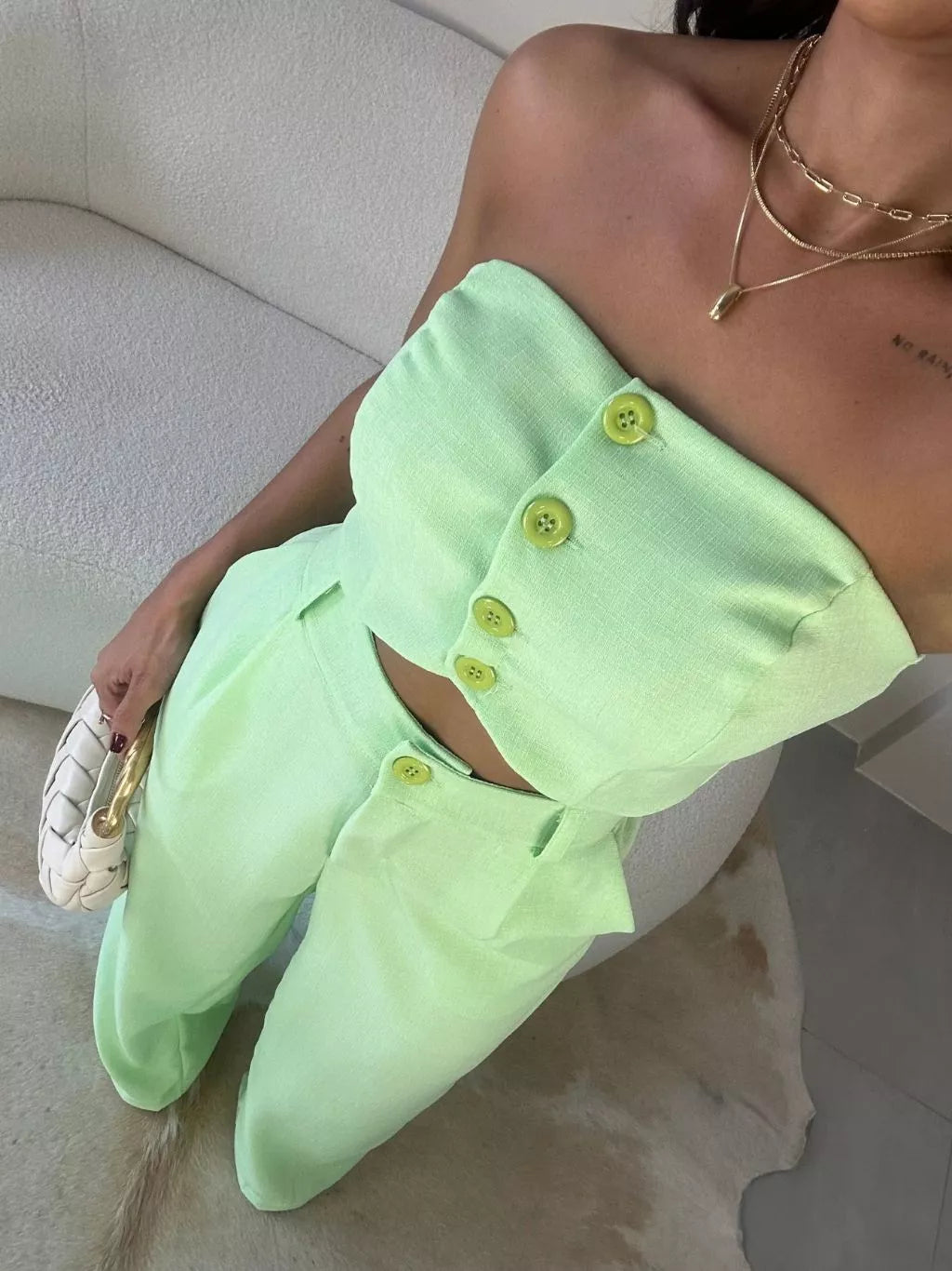 Conjunto Top e Calça em Linhão Candy Colors