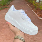 Tênis Feminino Casual Branco Ideal Academia Retrô Canedan Vintage Conforto e Estilo para o Dia a Dia