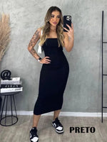 Vestido Feminino Midi Tomara Que Caia Anarruga - Elegância e Conforto em um Único , Envio Imediato!