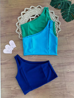 Cropped Alfaiataria Forrado Moda Feminina Um Ombro Só Gringa Blogueira