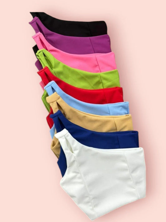 Cropped Alfaiataria Forrado Moda Feminina Um Ombro Só Gringa Blogueira