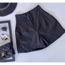Short Feminino Couro Fake Zara Courino Cintura Alta