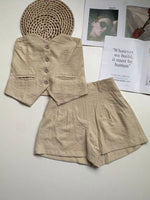 Conjunto feminino de marrante top tubinho com short | Design elástico nas costas