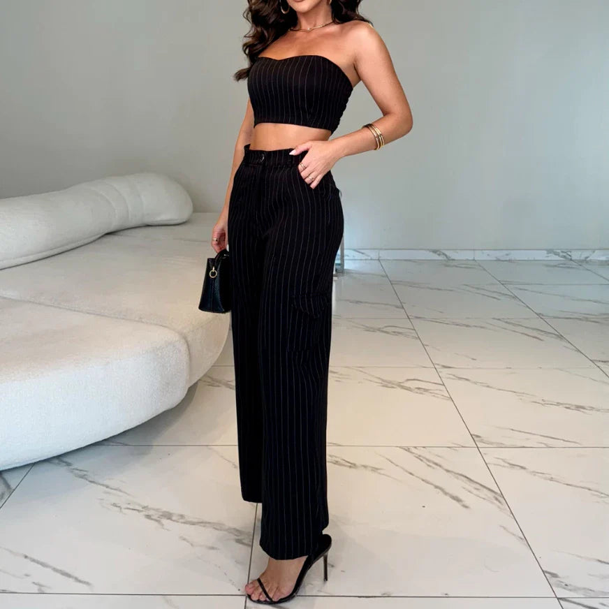Conjunto Alfaiataria Calça Cargo e Top