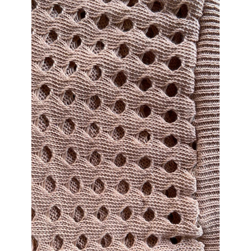 Saia Saída de Praia Tricot moda furadinha feminina verão biquíni tricô moda