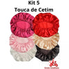 KIT 5 Touca de Cetim Anti-Frizz Para Dormir CORES SORTIDAS*