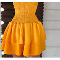 VESTIDO, Macaquinho, Tomara que caia, babado