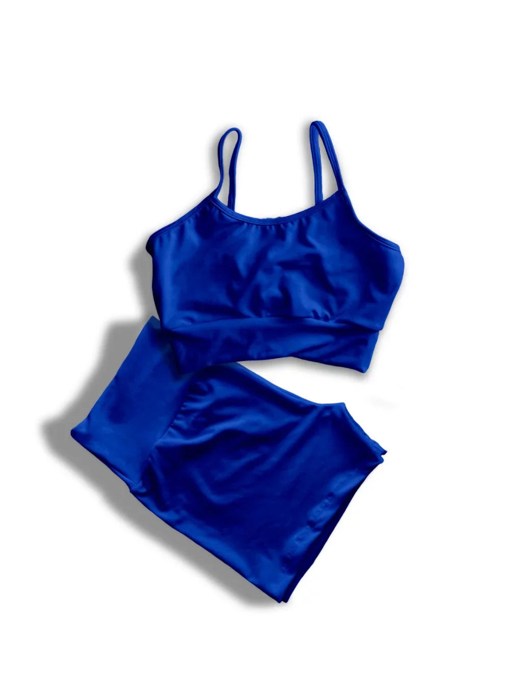Conjunto de Academia Feminino Fitness Shorts Cintura Alta Top Alça