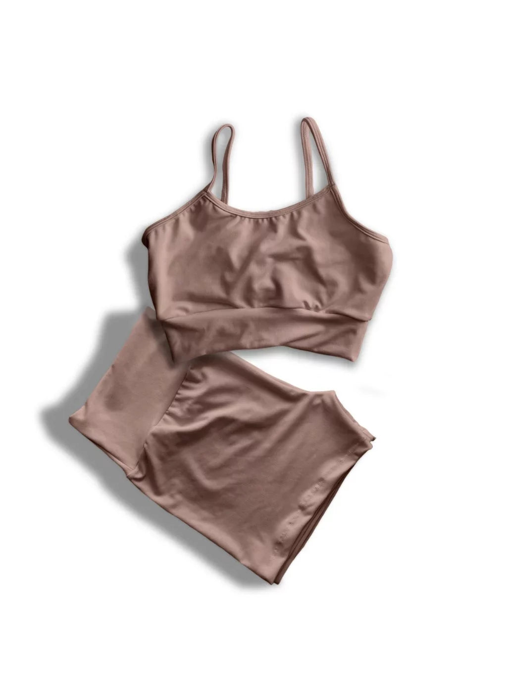Conjunto de Academia Feminino Fitness Shorts Cintura Alta Top Alça