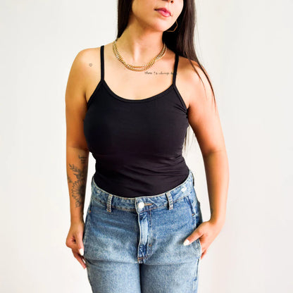 Regata de Alcinha Blusinha com Alça Aesthetic Moda Basica Blusa Feminina Lisa