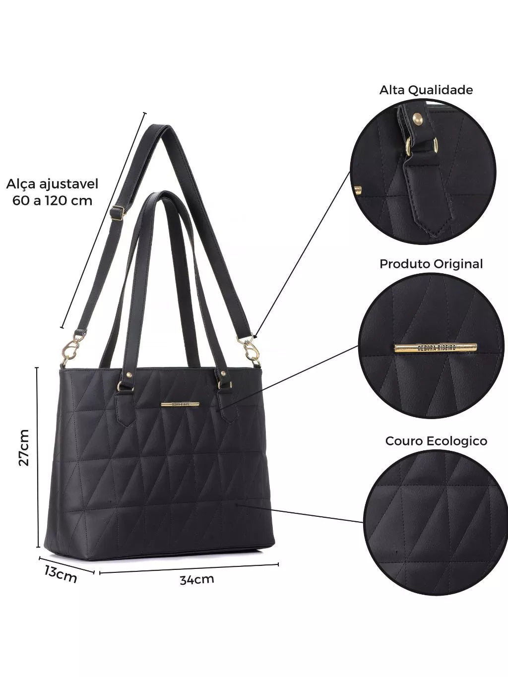 Bolsa Feminina Sacola Alça Transversal de Ombro Tiracolo Qualidade Premium
